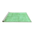 thumbnail image 2 of Ahgly Company Machine Washable Indoor Square Abstract Turquoise Blue Modern Area Rugs, 3' Square, 2 of 4