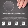 thumbnail image 4 of XiongXiong Suede Auto Headliner Fabric 98"L×60"W with Foam Backing - Gray Interior Replacement Material for Car, Truck, RV Roof, DIY Headliner, Gray, 4 of 14