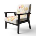 thumbnail image 3 of Designart "Multicolored Shapes Abstraction I" Yellow Modern Upholstered Accent Chair - Modern Arm Chair For Bedroom, 3 of 7