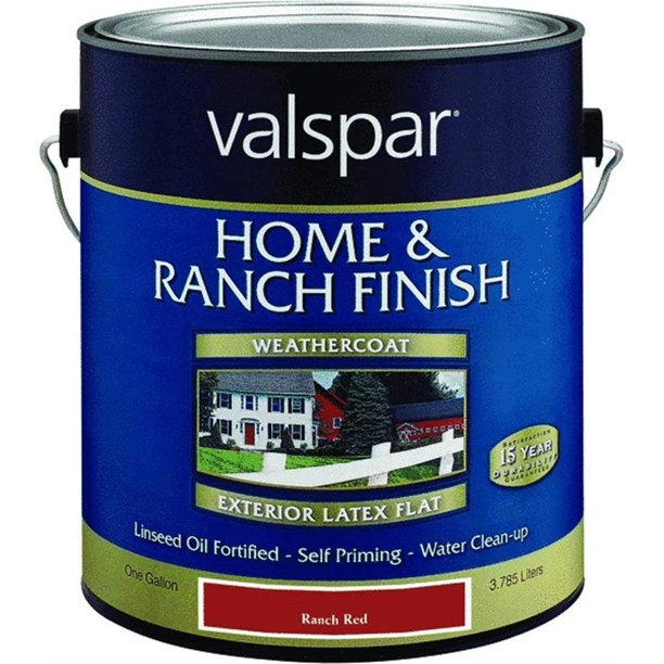 Valspar 18522110 BPS Exterior Latex Home & Ranch Paint, Red Walmart