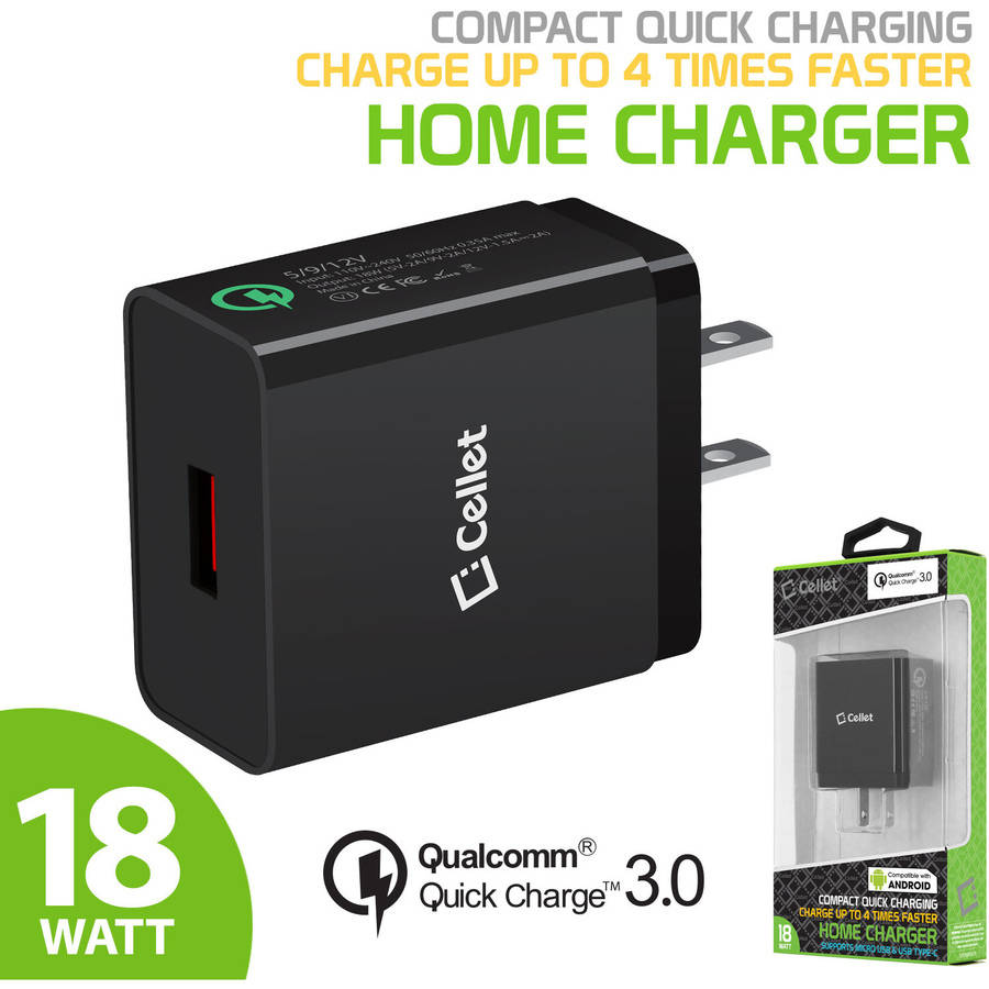 Cellet 4x Faster Compact Quick Charge 3.0 Home Charger