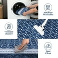 thumbnail image 2 of Geetinfly 5*7FT Area Rugs 1150Gsm 100% Polyester Rug 350Gsm Pile Weight Pearl Velvet Washed Back Folding Printed Carpet - Modern - Geya Navy blue hue, 2 of 7