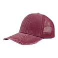 thumbnail image 1 of Perforated Hem Denim Shading Female Fashion Versatile Baseball Cap, 1 of 3