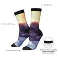 thumbnail image 4 of Logiee Colorful Cloud Sleeping Cat Print Adult Socks for Men & Women,Calf Socks, Ankle Socks,Boots Socks,Breathable Casual Sock,Unisex Crew Socks, 4 of 6