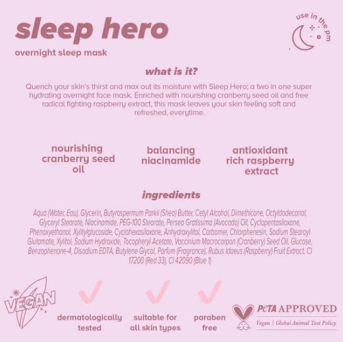 Skin Proud Sleep Hero, Overnight Sleep Face Mask with Balancing Niacinamide, 100% Vegan, 1.69 fl oz - image 4 of 12