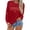 Red, variant on Zhanying Sweatshirt for Women Solid Color Pullover Christian Shirt Oversized Long Sleeve Fall Tops Sweaters 2025 Trendy Clothes