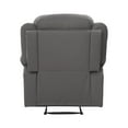 DHP Miller Recliner with Cupholder, Faux Microsuede, Gray