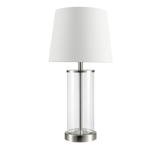 Fillable Clear Glass Table Lamp, Clear Glass Base Table Lamps