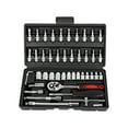 thumbnail image 2 of Wrench socket,46pcs 1/4-inch Drive Kit Socket Wrench Set With Car Ratchet Wrench With Car Bike Set 1/4-inch Drive Tools Set 1/4-inch Drive Socket Wrench Socket Tools Mechani Wenzi Twirltide, 2 of 6