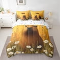thumbnail image 2 of jejeloiu Wild Capybara 7 Pieces Bedding Comforter Set,Rustic Daisy Flower Full Bedding Set,Country Floral Fitted Sheet Flat Sheet For Teens,Breathable Home Decor Reversible, 2 of 8