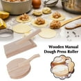 LEARNEVER Dumpling Maker Wooden Tortilla Dough Roller Pasta Press
