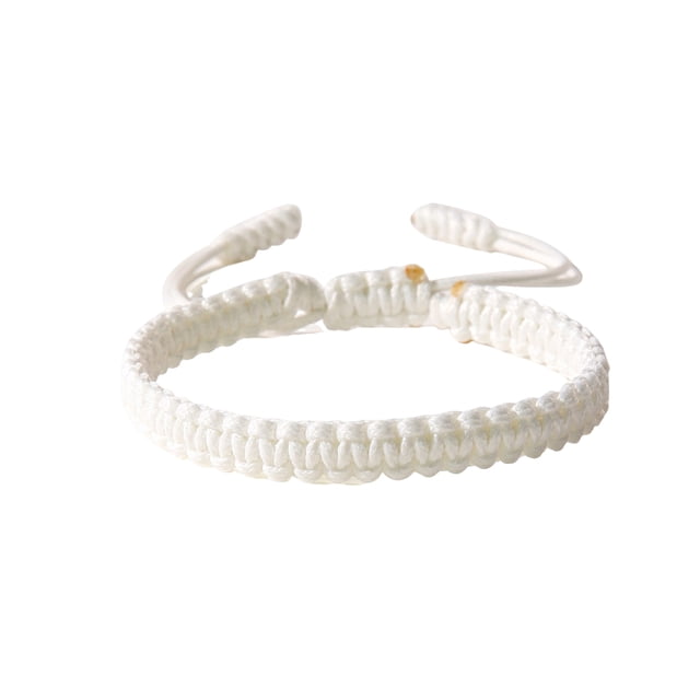 Visland Unisex Hand Rope Adjustable Handmade Braided Solid Color Thick Anti-break Lightweight Stackable Wristband Symbolic Colors for Blessings Meaningful Connections Wrist Jewelry