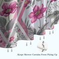 thumbnail image 6 of Pioneer Flower Floral Print Pattern Shower Curtain 84"x72" ,Bathroom Decorative Shower Curtains Set with 12 Hooks,Modern Waterproof Washable Shower Curtain, 6 of 6