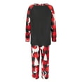 thumbnail image 4 of Elippeo Family Matching Christmas Pajamas, Letter  Hat Print Long-Sleeved Tops + Deer Pattern Trousers Sleepwear Outfits, 4 of 10