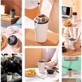 thumbnail image 4 of Taza de café. Taza de viaje de café con tapa a prueba de fugas Lmell. Aislado y reutilizable. Cerámico, 4 of 5