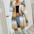 thumbnail image 6 of GigrtiJin Women Gradient Rainbow Cardigan Sweaters Lightweight Long Sleeves Open Front Cozy Knitted Outwear Coat, 6 of 9