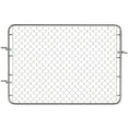 thumbnail image 2 of Outsunny Garden Gate Chain Link Fence Gate, Galvanized Steel Garden Door for Yard Entrance Way, 47.2 x 70.9 in., Silver, 2 of 9