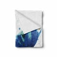 thumbnail image 2 of Blue Soft Flannel Fleece Throw Blanket, Watercolor Style Effect Floral Design Abstract Art Cornflower Illustration, Cozy Plush for Indoor and Outdoor Use, 50" x 60", Pale Blue and Blue, by Ambesonne, 2 of 6