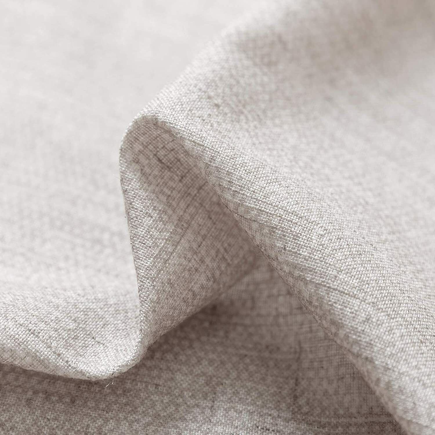 Linen Textured Short Curtains Kitchen Tiers Solid Color Cafe Drapes Rod Pocket