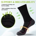 thumbnail image 4 of FREEYOKA Mens Sports Socks Man BLACK Cushioned Work Socks Breathable Moisture Wicking Crew Sock for Hiking Running Walking Trainer Cycling Athletic Socks, 5 Pairs, 4 of 7