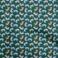 thumbnail image 1 of oneOone Cotton Cambric Dark Green Fabric Animal Cat Craft Projects Decor Fabric Printed By The Yard 56 Inch Wide, 1 of 4
