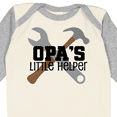 thumbnail image 4 of Inktastic Opa Little Helper Grandkid Boys Long Sleeve Baby Bodysuit, 4 of 5