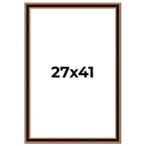27x41 Frame Gold Brown Plein Air Vintage Solid Wood Picture Frame | 1.75 Inches Moulding Width |