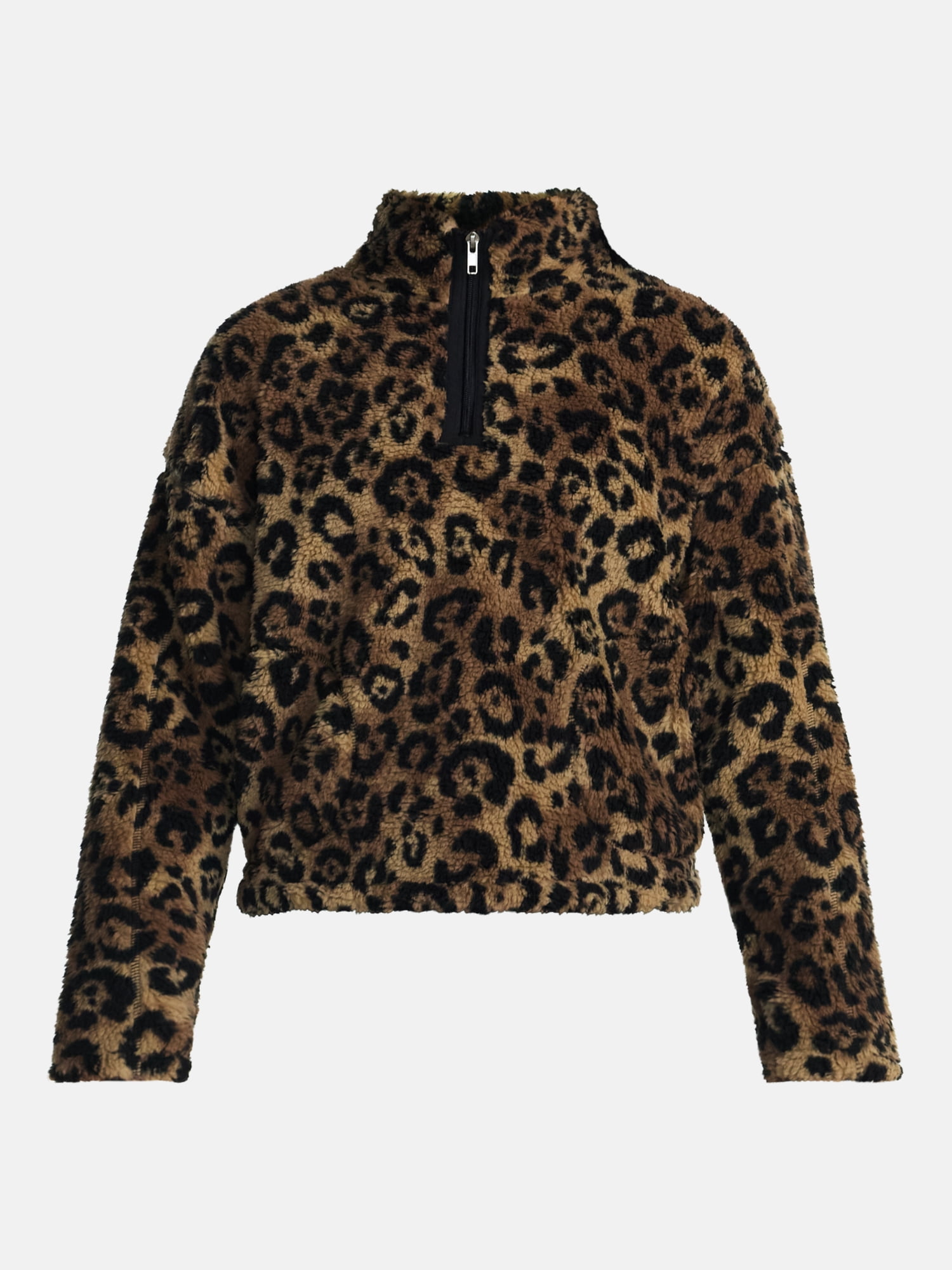 No Boundaries Faux Shearling Plush Pullover, Women's & Women’s Plus XXS-4X