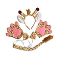 thumbnail image 2 of Diadema con orejas de jirafa Yinane para disfraz de adulto con guantes, 2 of 8