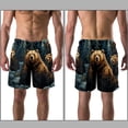 thumbnail image 3 of luoweisi Men's Beach Shorts Quick Dry Swim Trunks with Mesh Lining Bear L, 3 of 5