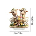 thumbnail image 3 of TUTUnaumb Easter Lamb Table Decoration Centerpiece, 2D Acrylic Eggs Sheep Table Top Ornament, Easter Acrylic Rabbit Decor for Office Dining Room Party Supplies-Multicolor, 3 of 6