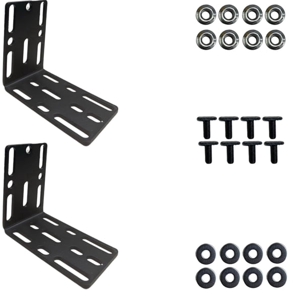 DANCHEL Universal Outdoor Mounting Hardware for Roof Rack Car Awning Accessories, Durable L-Shaped Mounting Brackets, 2-Pack
