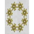 thumbnail image 1 of Ahgly Company Indoor Rectangle Patterned Khaki Green Novelty Area Rugs, 5' x 7', 1 of 6