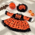 thumbnail image 3 of Porch Goose Halloween Outfit Wizard Witch Yard Statue Costume Dress & Hat | Classic Witchy Halloween Aesthetic, Pumpkin Pattern, Secure Fit for Garden Statues, Durable Spooky Halloween Decor, 3 of 6