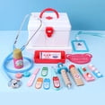thumbnail image 2 of HEVIRGO 17Pcs/Set Wooden Pretend Play Doctor Medical Kit Tools Educational Kids Toy, 2 of 10