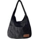 thumbnail image 1 of Women Corduroy Wide Shoulder Strap Hobo Bag Shoulder Bags Shopper Handbag Casual Underarm Bag Black, 1 of 5