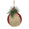thumbnail image 3 of Northlight 5.5" Red and Black Plaid with Burlap Christmas Ornament, 3 of 3