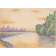 thumbnail image 2 of Albert, Dubois-Pillet, 18x14 Gold Ornate Wood Framed with Double Matting Museum Art Print Titled - The Banks of the Marne at Dawn, 2 of 4