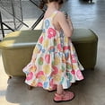 thumbnail image 3 of Mercatoo Summer Toddler Girls Sweet Donut Cartoon Sundress Baby Girls Sleeveless Summer Casual Sundress A-line Dress, 3 of 8