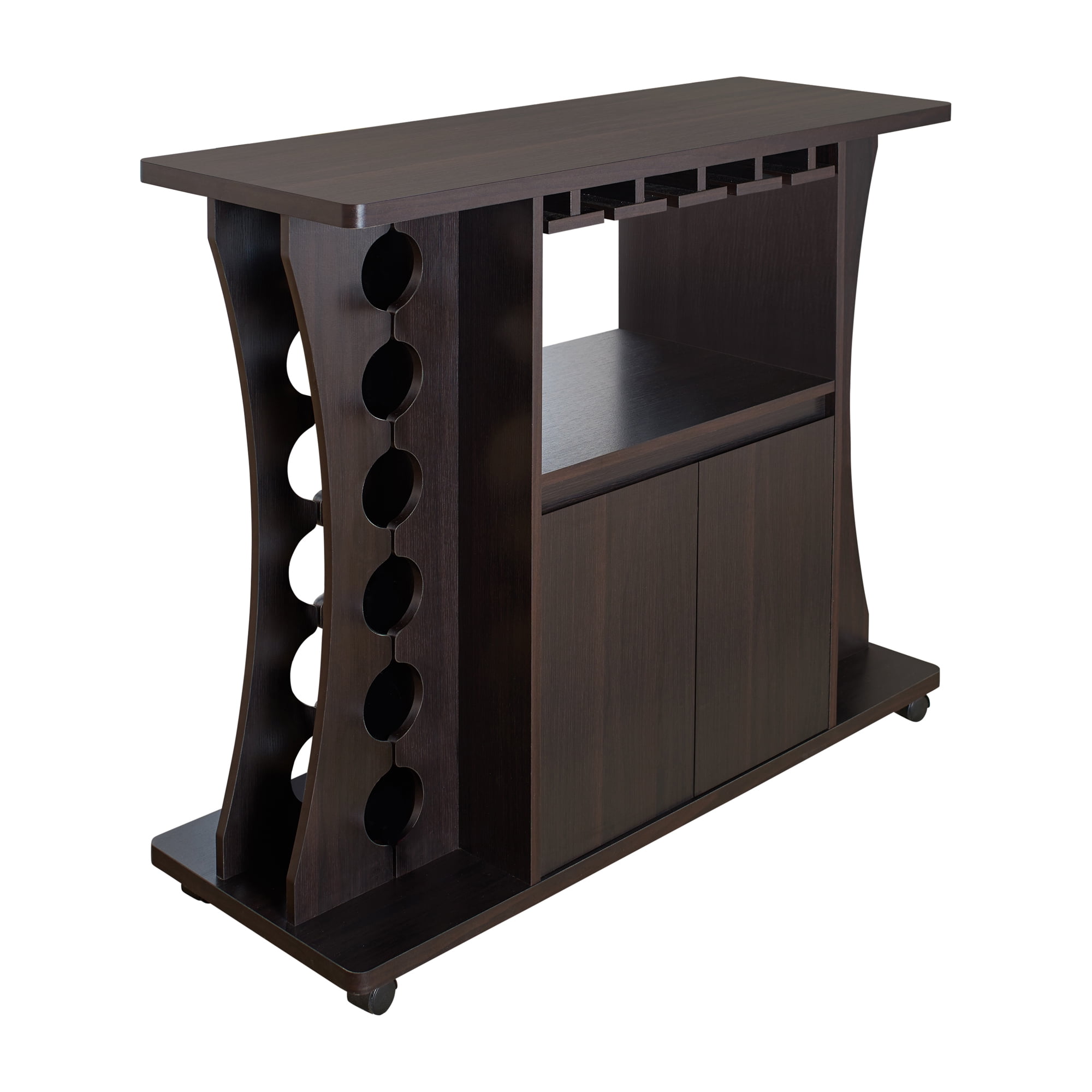 Furniture of America Alton Modern Multi-Storage Buffet, Espresso