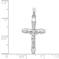 thumbnail image 2 of Beautiful 14k White Gold Polished INRI Crucifix Pendant, 2 of 2
