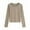 Khaki, variant on Womens's Cotton Long Sleeve Tops Solid Color Basic Tee Shirt Round Neck Pullover Fall Spring Casual Tshirts (S, White)