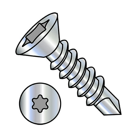 

1/4-14X2 3/4 6 Lobe Flat Self Drilling Screw Fully Threaded Zinc (Pack Qty 900) BC-1444KTF