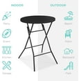thumbnail image 4 of Songqin 32in Bar Height Folding Table Round Indoor Outdoor with Locking Legs & Heavy Duty Frame – Portable Patio Table for Backyard, Dining, Events - Black, 4 of 15