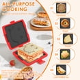 thumbnail image 4 of Austok Microwave Sandwich Maker Portable 3 Minute Microwave Toastie Grill Safe Panini Press Dishwasher Safe for Travel Office Dorm RV, 4 of 9
