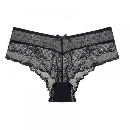 

Monfince Ladies Lace Ladies Panties Y-line Lace Narrow Crotch Panties Sheer Lace Panties