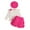 #0028-Hot Pink, variant on Favoffer Toddler Girl Flower Outfit with Beret Long Sleeve Ribbed Pullover Top and Bow Skirts Set 3Pcs Infant Baby Fall Winter Clothes for Photoshoots Parties Daily Holiday 6M-3Y