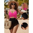 thumbnail image 4 of MOYIKO Womens One Piece Swimsuit Slimming Tummy Control Mesh Cutout Sheer Sarong Wraps Bathing Suit, 4 of 7