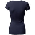 thumbnail image 3 of FashionOutfit Women's Basic Short Sleeve Round Neck T-shirt Tops, 3 of 4
