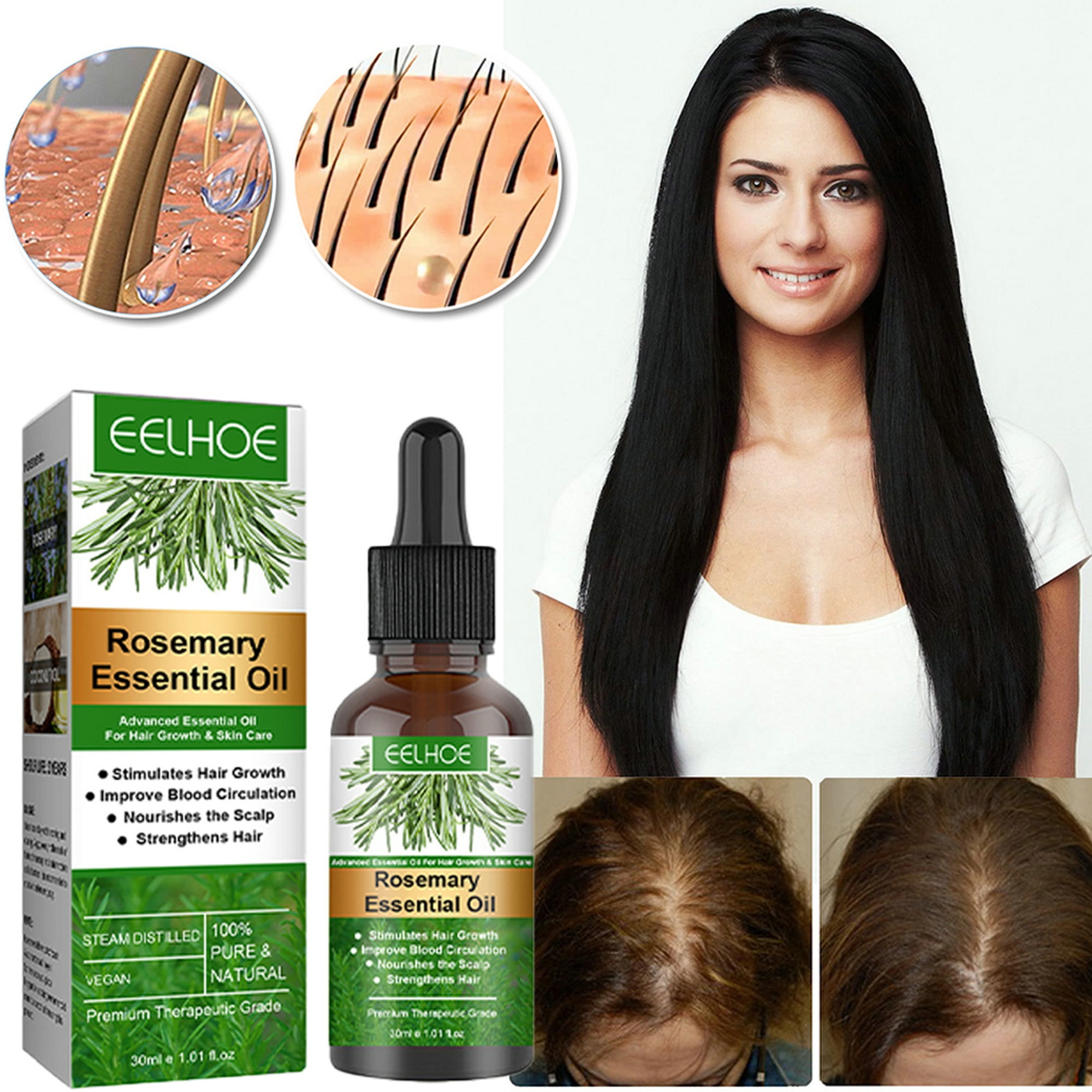 Baloco Hairs Regrowth Serum Natural Hair Growth Treatment with Rosemary Essential Oil